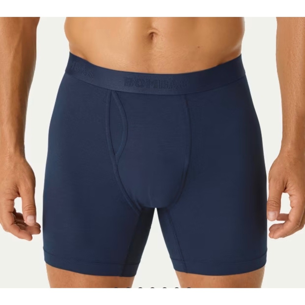 Bombas Mens Cotton Modal Blend Boxer Brief Midnight Navy Blue Small 8470